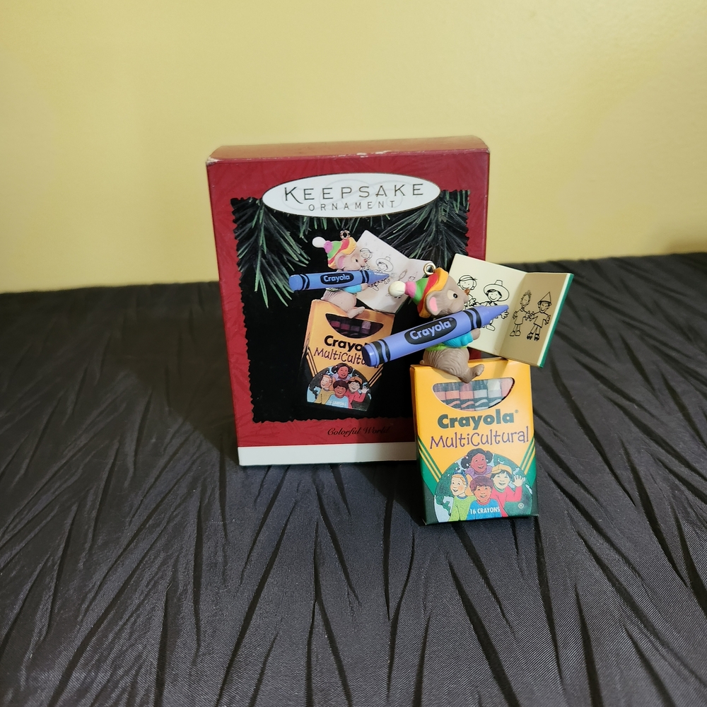 1995 Hallmark Keepsake Crayola "Colorful World" Ornament.